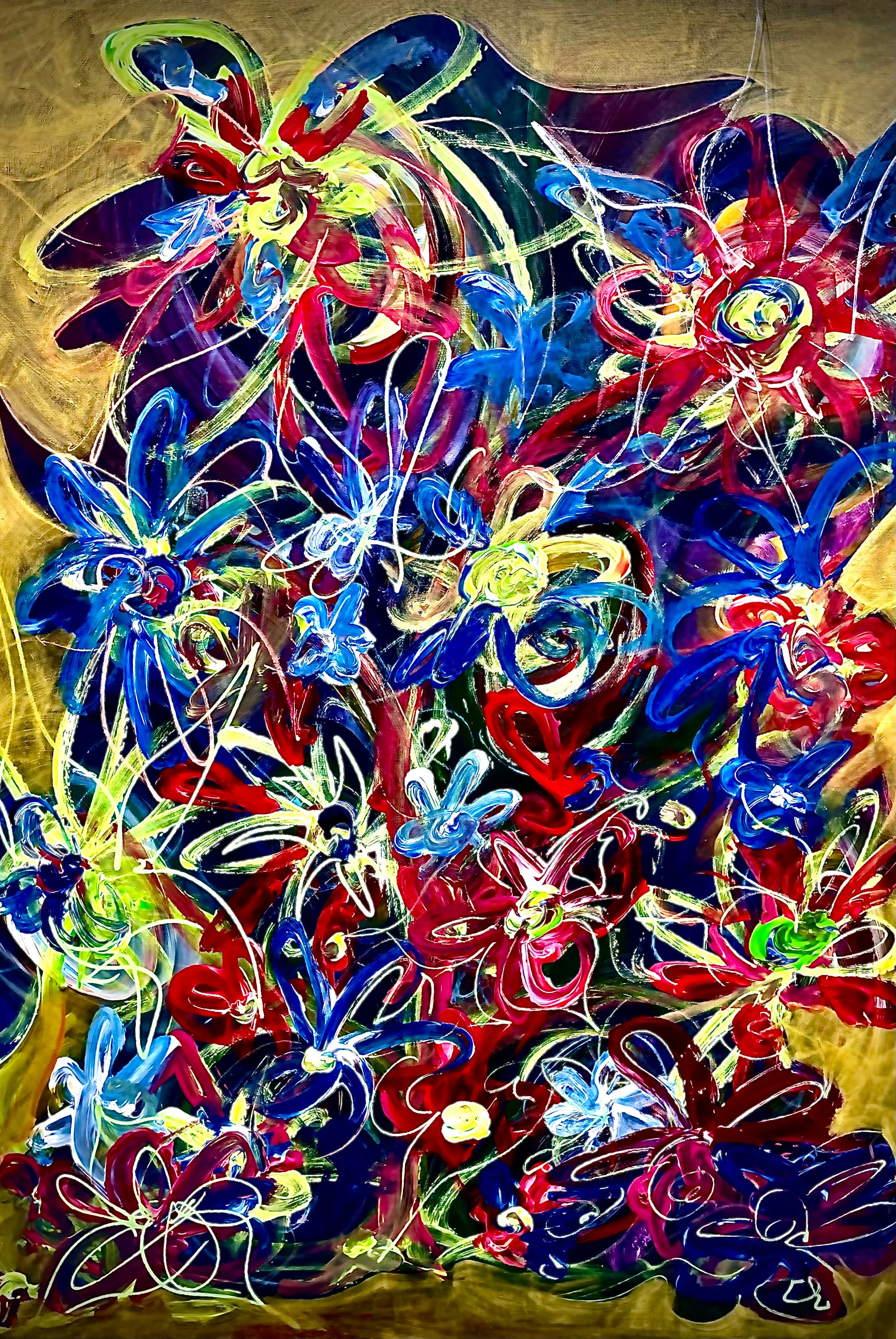 Les Fleurs Oubliées — Originalt maleri af Klaus Viste (Les Fleurs Oubliées)